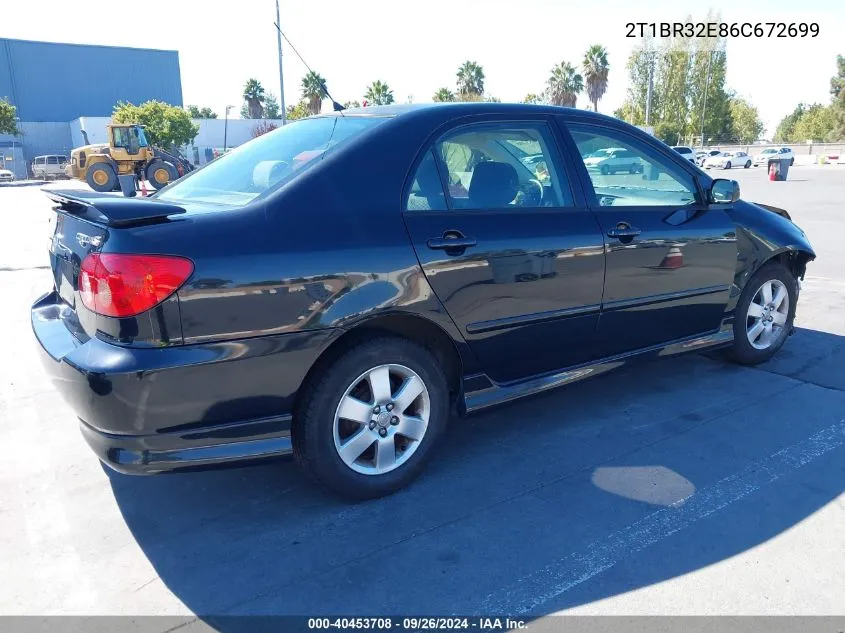 2006 Toyota Corolla S VIN: 2T1BR32E86C672699 Lot: 40453708