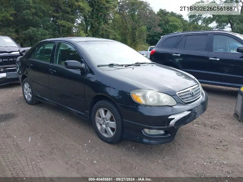 2006 Toyota Corolla S VIN: 2T1BR32E26C561887 Lot: 40455681