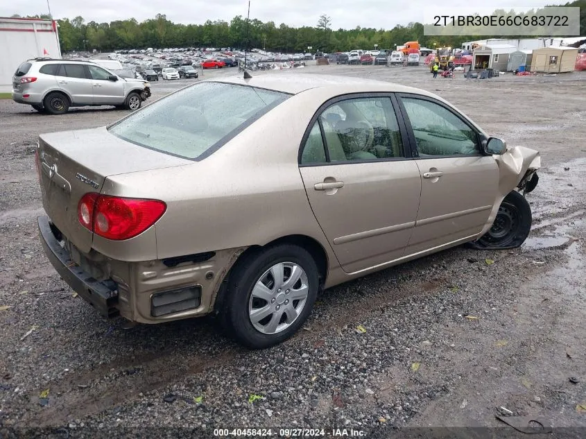 2006 Toyota Corolla Le VIN: 2T1BR30E66C683722 Lot: 40458424