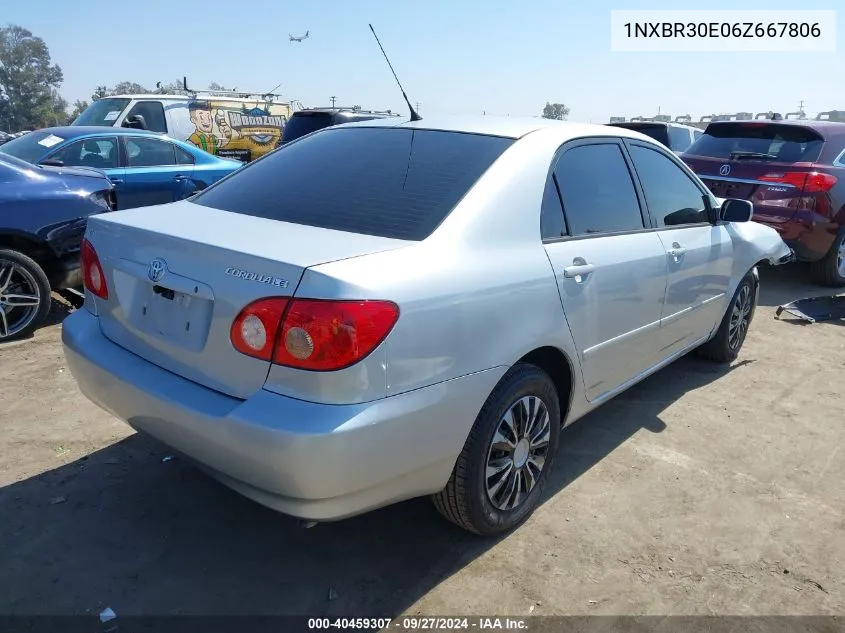 2006 Toyota Corolla Le VIN: 1NXBR30E06Z667806 Lot: 40459307