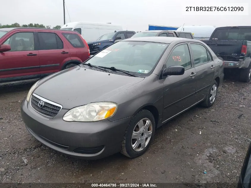 2006 Toyota Corolla Ce VIN: 2T1BR32E76C612090 Lot: 40464795