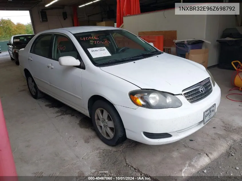 2006 Toyota Corolla Le VIN: 1NXBR32E96Z698792 Lot: 40467060