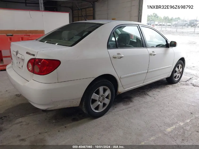 1NXBR32E96Z698792 2006 Toyota Corolla Le