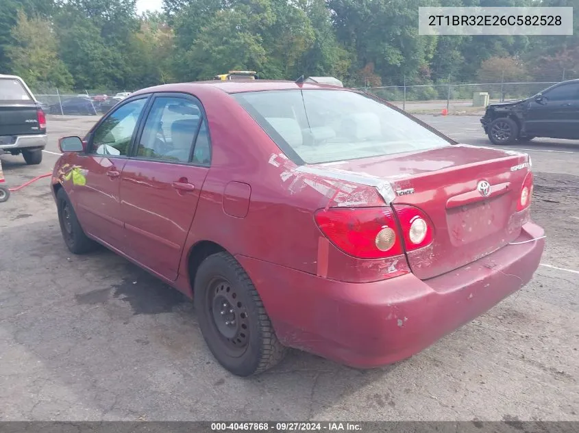 2006 Toyota Corolla Le VIN: 2T1BR32E26C582528 Lot: 40467868