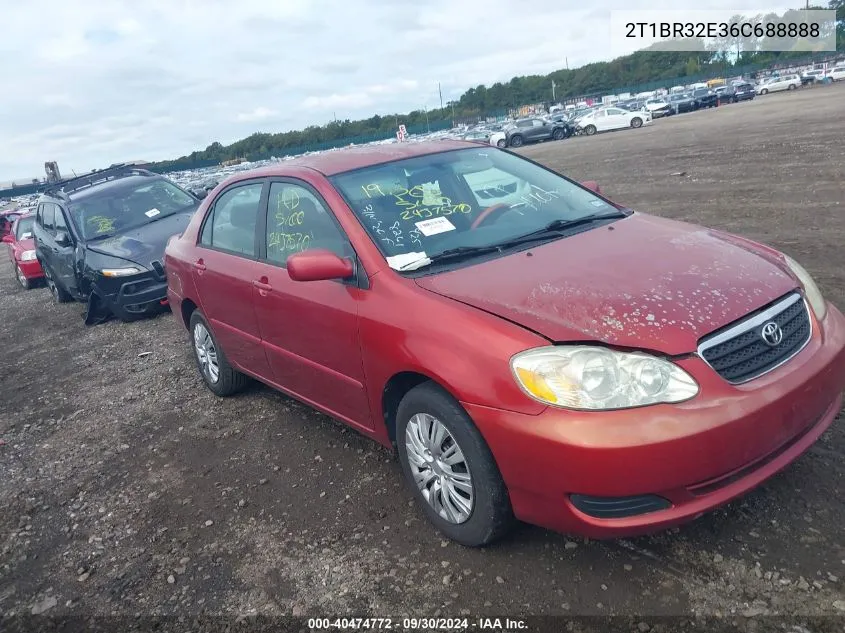 2006 Toyota Corolla Le VIN: 2T1BR32E36C688888 Lot: 40474772