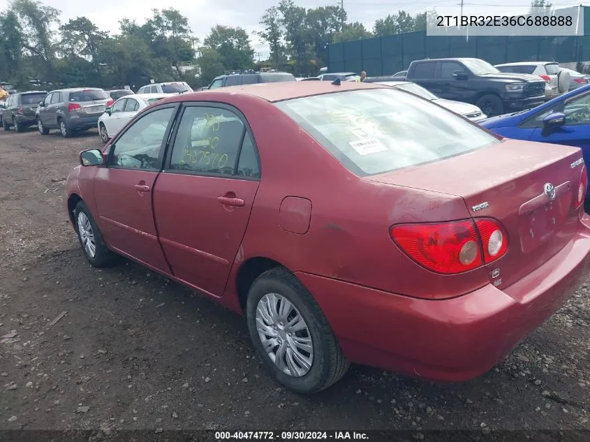 2006 Toyota Corolla Le VIN: 2T1BR32E36C688888 Lot: 40474772