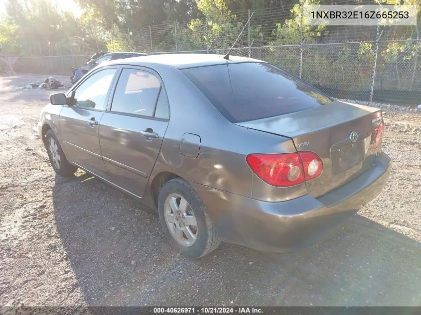 2006 Toyota Corolla Le VIN: 1NXBR32E16Z665253 Lot: 40626971