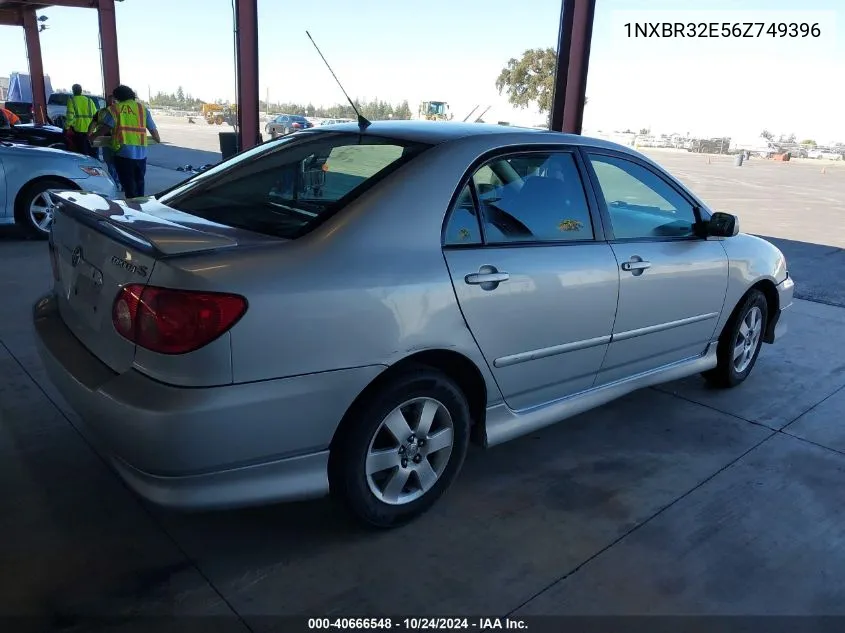 2006 Toyota Corolla S VIN: 1NXBR32E56Z749396 Lot: 40666548