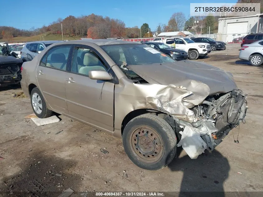 2006 Toyota Corolla Le VIN: 2T1BR32E86C590844 Lot: 40694387