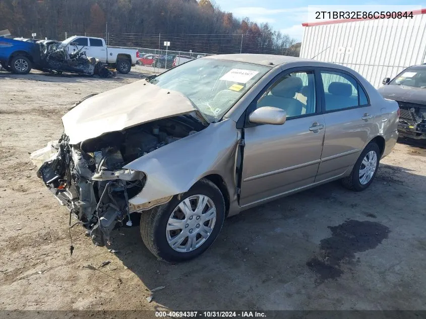 2006 Toyota Corolla Le VIN: 2T1BR32E86C590844 Lot: 40694387