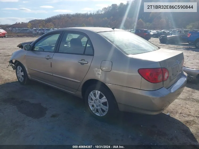 2006 Toyota Corolla Le VIN: 2T1BR32E86C590844 Lot: 40694387