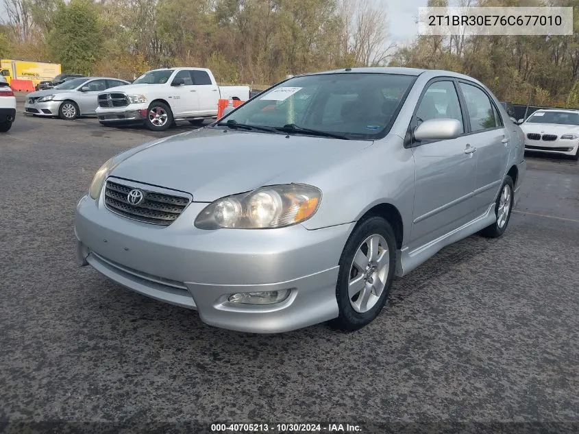 2006 Toyota Corolla S VIN: 2T1BR30E76C677010 Lot: 40705213