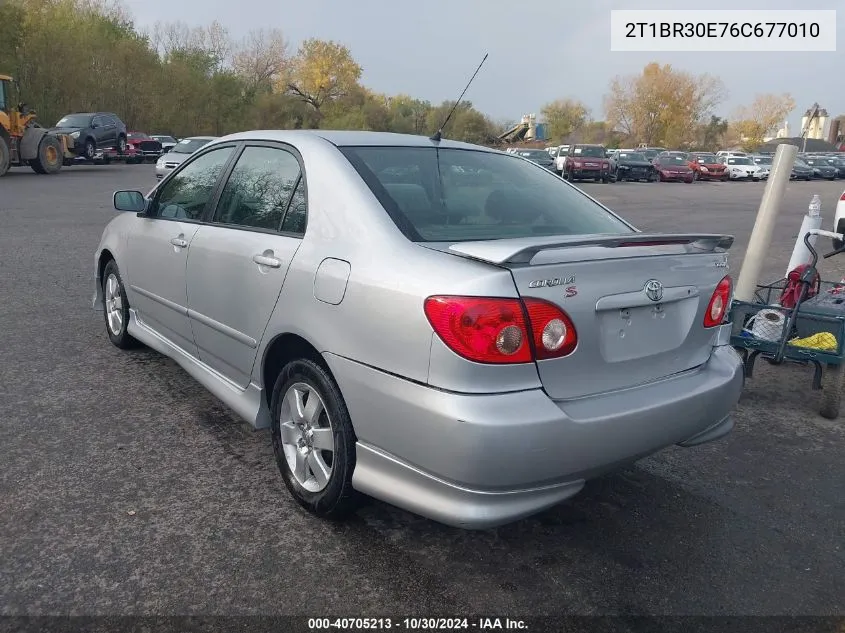 2006 Toyota Corolla S VIN: 2T1BR30E76C677010 Lot: 40705213