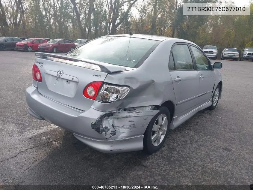 2006 Toyota Corolla S VIN: 2T1BR30E76C677010 Lot: 40705213