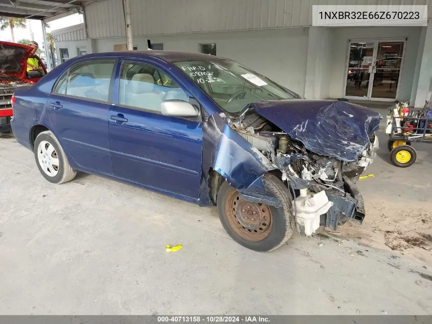 1NXBR32E66Z670223 2006 Toyota Corolla Le