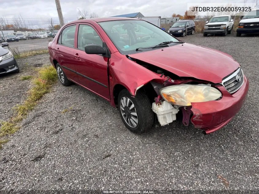 2006 Toyota Corolla Ce/Le VIN: JTDBR32E060059325 Lot: 40713170