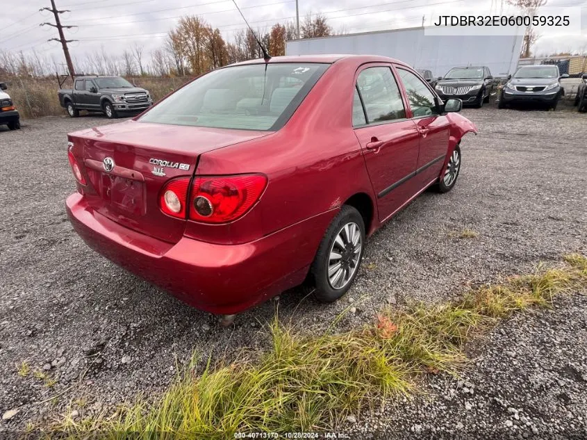 2006 Toyota Corolla Ce/Le VIN: JTDBR32E060059325 Lot: 40713170