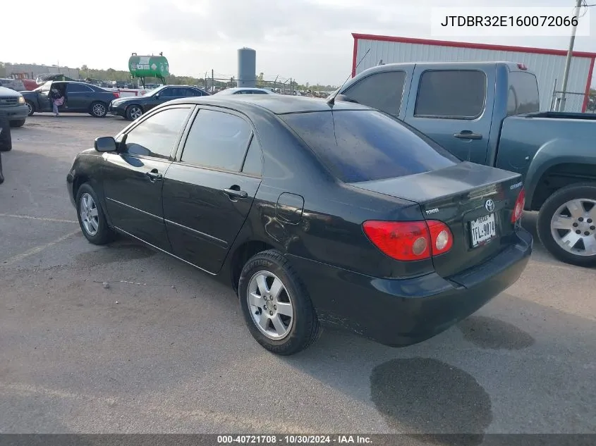 2006 Toyota Corolla Le VIN: JTDBR32E160072066 Lot: 40721708