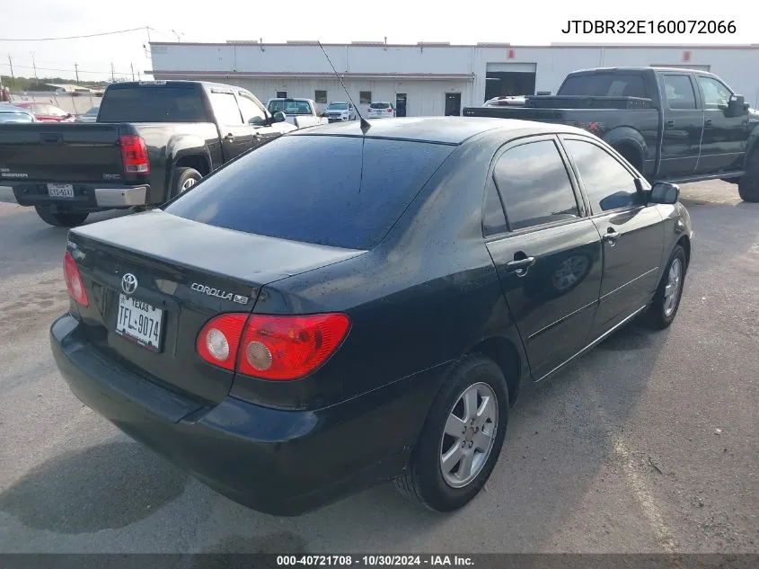 2006 Toyota Corolla Le VIN: JTDBR32E160072066 Lot: 40721708