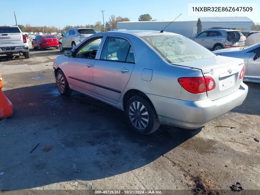 2006 Toyota Corolla Ce VIN: 1NXBR32E86Z647509 Lot: 40726383