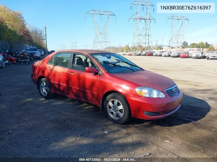 2006 Toyota Corolla Le VIN: 1NXBR30E76Z616397 Lot: 40733003