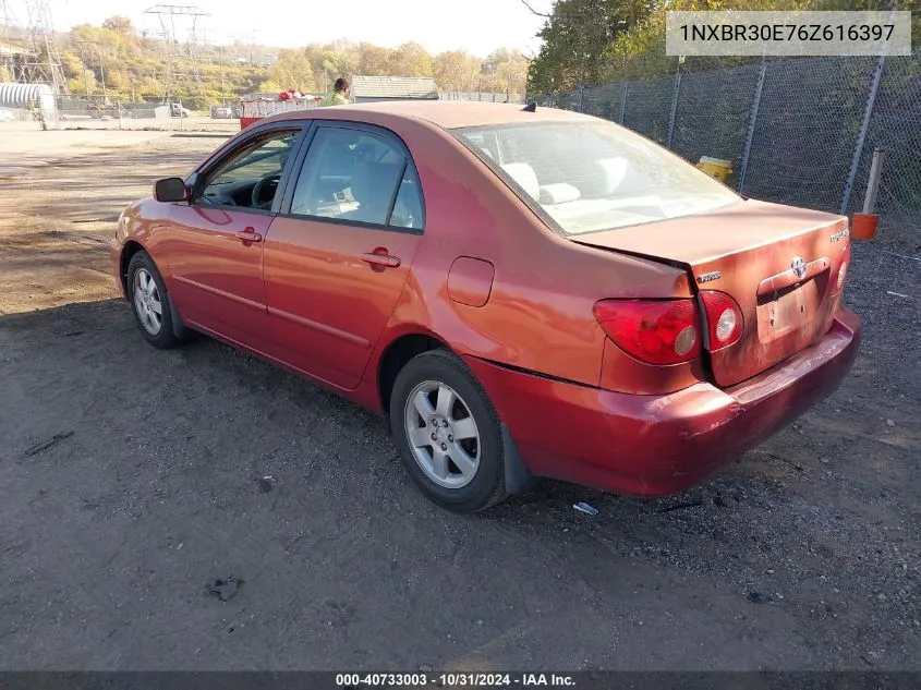 2006 Toyota Corolla Le VIN: 1NXBR30E76Z616397 Lot: 40733003