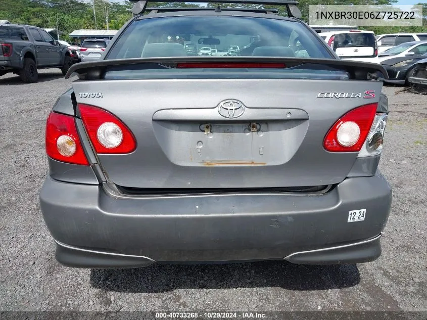 2006 Toyota Corolla S VIN: 1NXBR30E06Z725722 Lot: 40733268