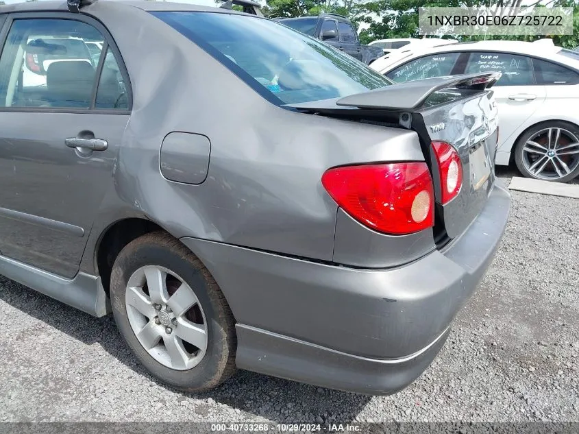 2006 Toyota Corolla S VIN: 1NXBR30E06Z725722 Lot: 40733268