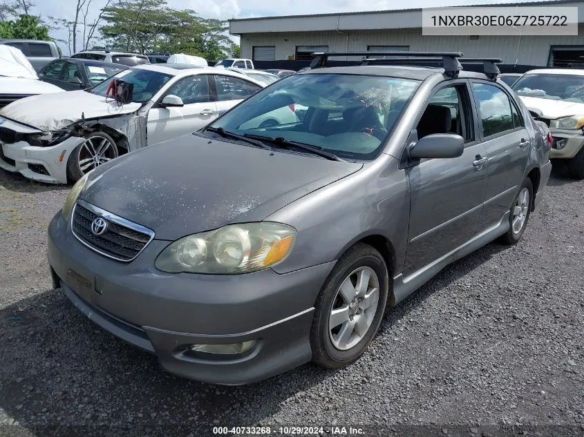 2006 Toyota Corolla S VIN: 1NXBR30E06Z725722 Lot: 40733268