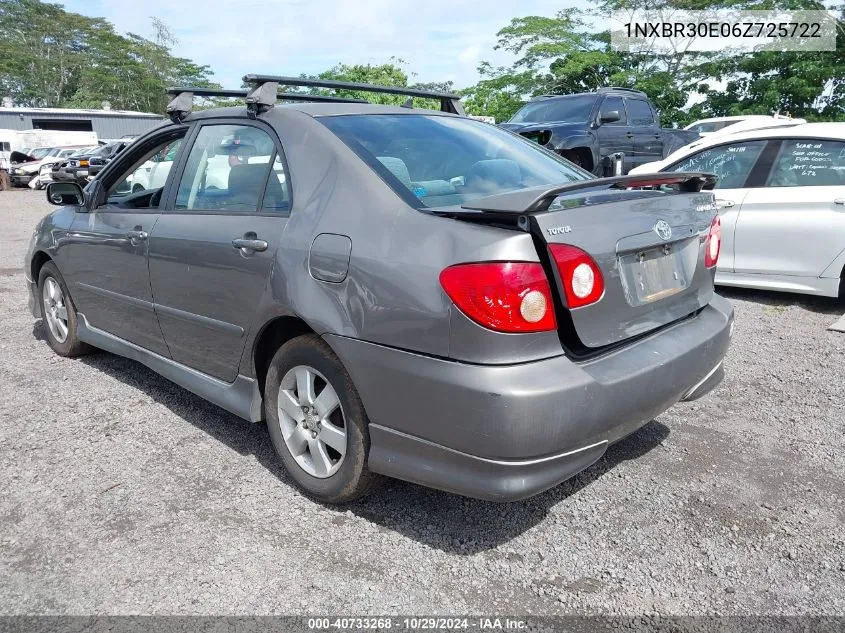 2006 Toyota Corolla S VIN: 1NXBR30E06Z725722 Lot: 40733268