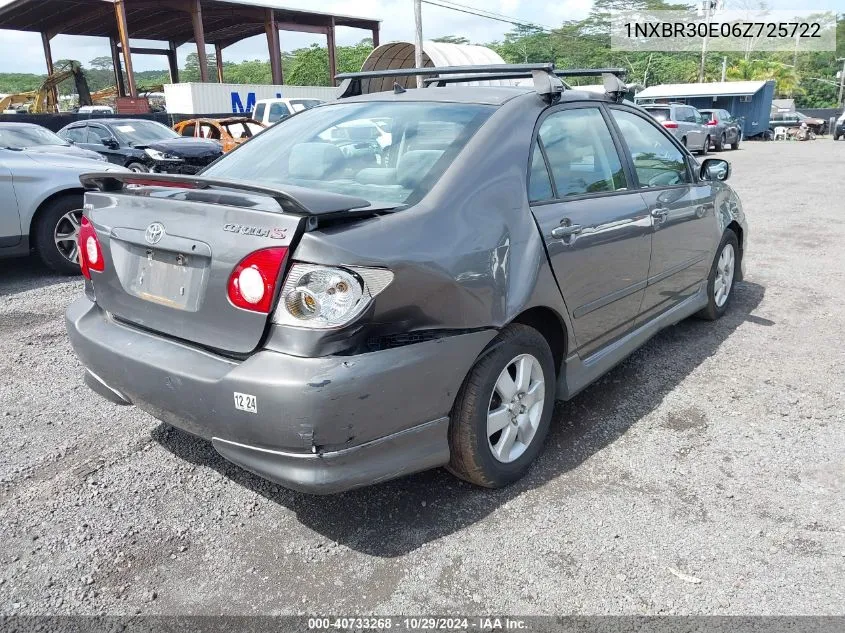 2006 Toyota Corolla S VIN: 1NXBR30E06Z725722 Lot: 40733268