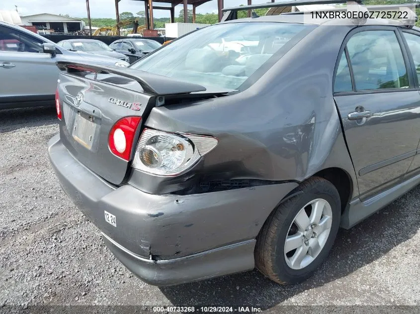 2006 Toyota Corolla S VIN: 1NXBR30E06Z725722 Lot: 40733268