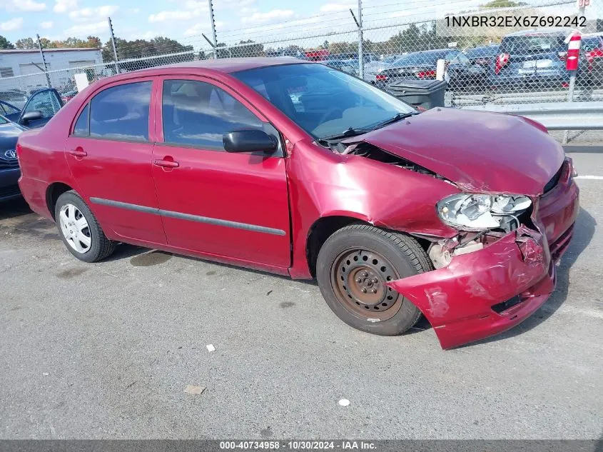 2006 Toyota Corolla Ce VIN: 1NXBR32EX6Z692242 Lot: 40734958