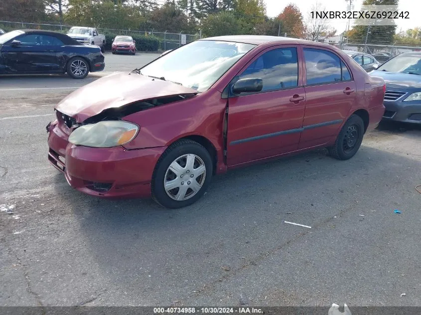 2006 Toyota Corolla Ce VIN: 1NXBR32EX6Z692242 Lot: 40734958