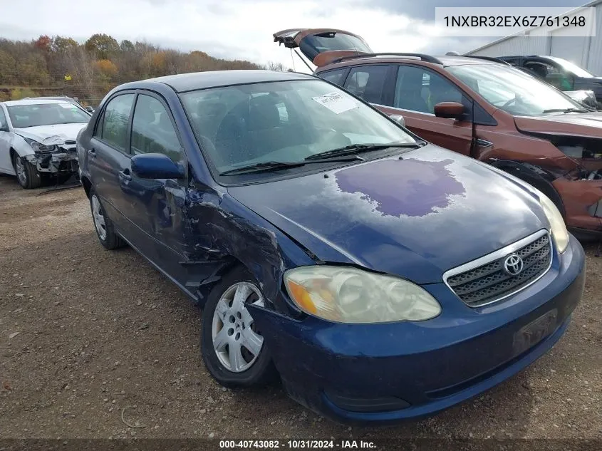 2006 Toyota Corolla Le VIN: 1NXBR32EX6Z761348 Lot: 40743082