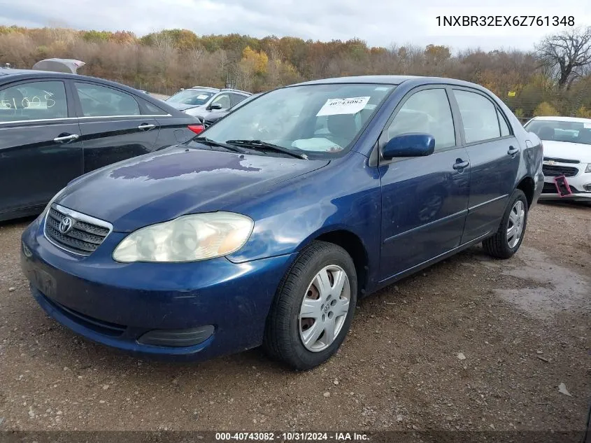 2006 Toyota Corolla Le VIN: 1NXBR32EX6Z761348 Lot: 40743082