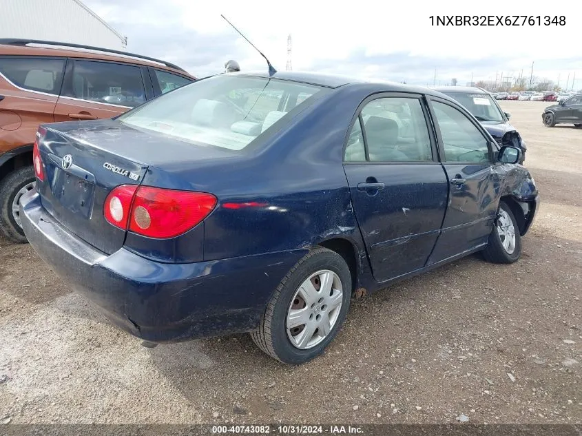 2006 Toyota Corolla Le VIN: 1NXBR32EX6Z761348 Lot: 40743082