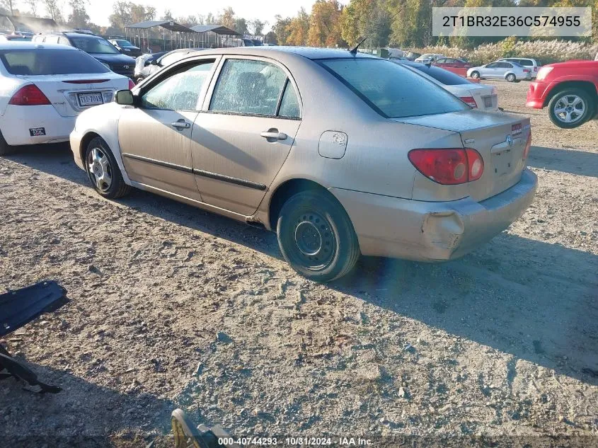 2006 Toyota Corolla Ce VIN: 2T1BR32E36C574955 Lot: 40744293