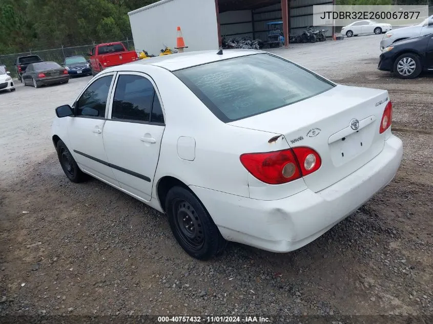 2006 Toyota Corolla Ce VIN: JTDBR32E260067877 Lot: 40757432