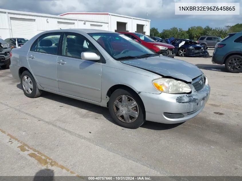 2006 Toyota Corolla Le VIN: 1NXBR32E96Z645865 Lot: 40757660