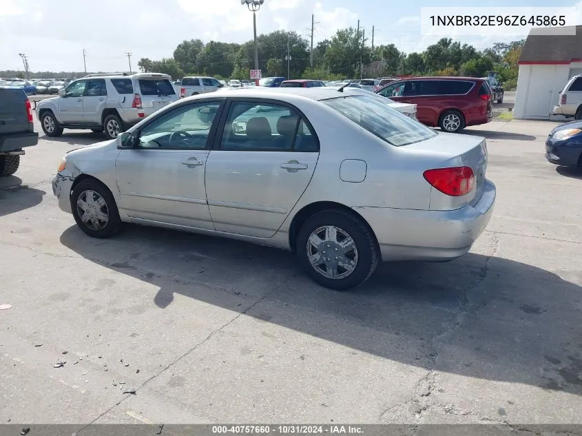 2006 Toyota Corolla Le VIN: 1NXBR32E96Z645865 Lot: 40757660