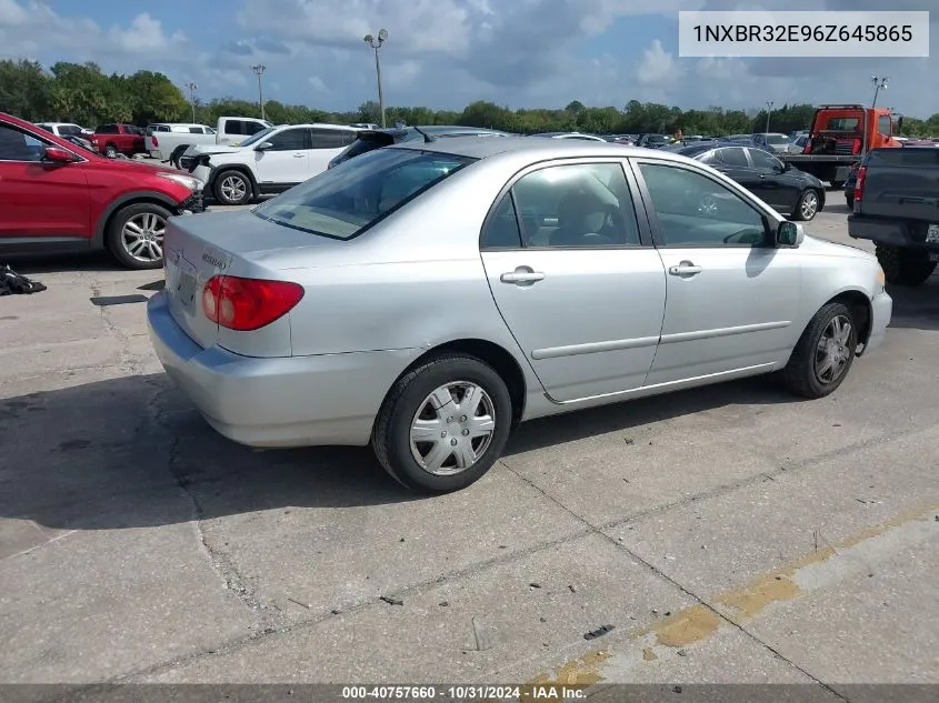 2006 Toyota Corolla Le VIN: 1NXBR32E96Z645865 Lot: 40757660