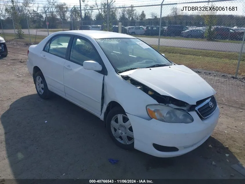 2006 Toyota Corolla Le VIN: JTDBR32EX60061681 Lot: 40766543