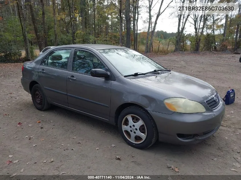 2006 Toyota Corolla Ce VIN: 2T1BR32E86C703630 Lot: 40771140