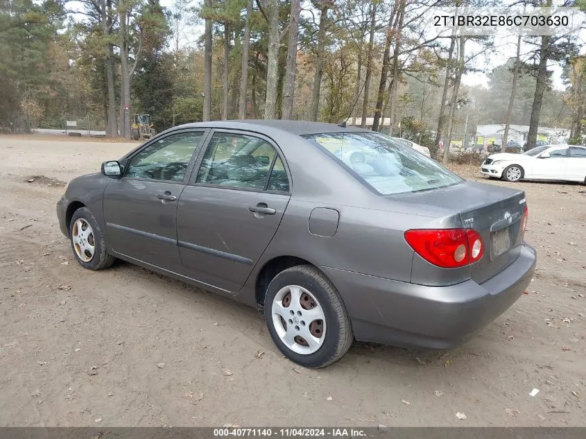 2006 Toyota Corolla Ce VIN: 2T1BR32E86C703630 Lot: 40771140