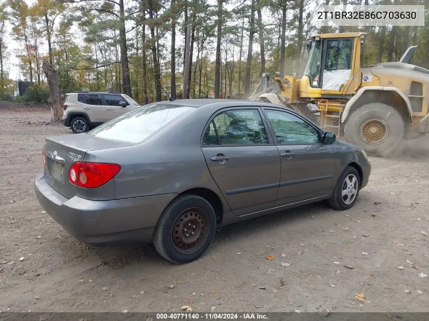 2006 Toyota Corolla Ce VIN: 2T1BR32E86C703630 Lot: 40771140