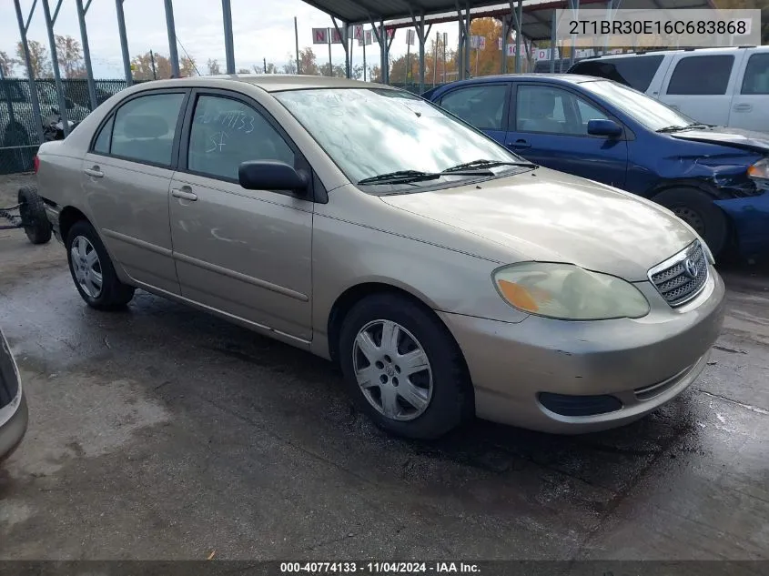 2006 Toyota Corolla Le VIN: 2T1BR30E16C683868 Lot: 40774133