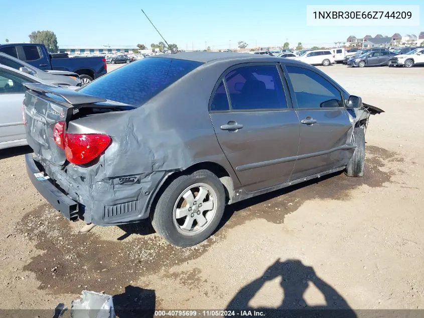 2006 Toyota Corolla S VIN: 1NXBR30E66Z744209 Lot: 40795699