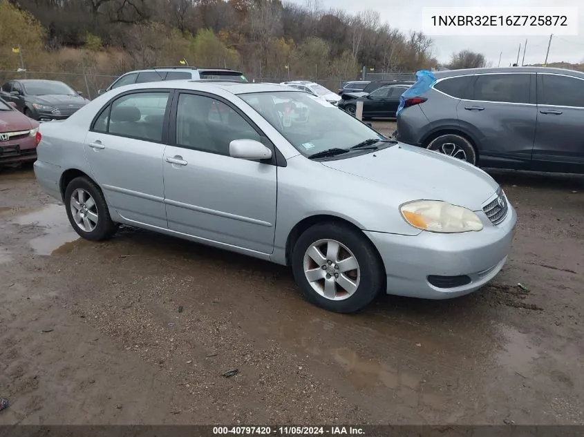 2006 Toyota Corolla Le VIN: 1NXBR32E16Z725872 Lot: 40797420