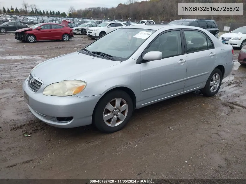 2006 Toyota Corolla Le VIN: 1NXBR32E16Z725872 Lot: 40797420